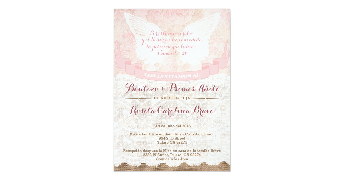 Girl Baptism Invitations In Spanish 7