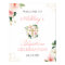 Girl Baptism Blush Pink Floral Gold Cross Sign