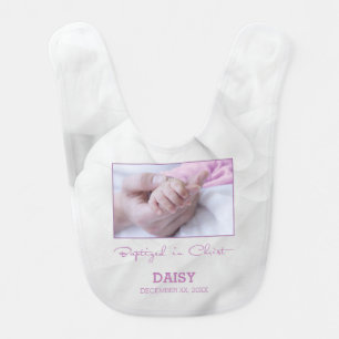 Girl Baptism Congratulations for Baby Personalized Bib