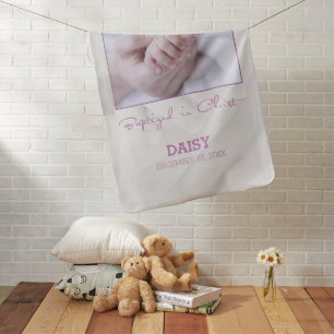 Girl Baptism Congratulations for Baby Personalized Blanket