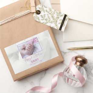 Girl Baptism Congratulations for Baby Personalized Rectangular Sticker