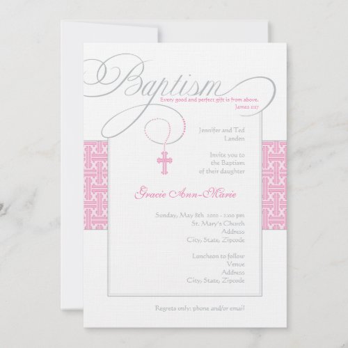 Girl Baptism Invitation