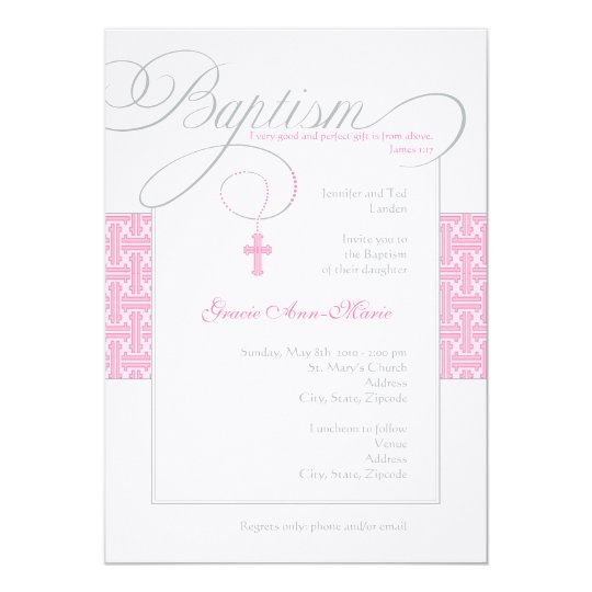 Girl Baptism Invitation