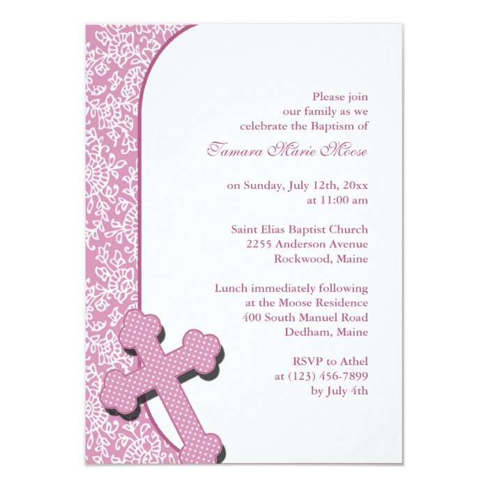 Girl Baptism Invitation Zazzle
