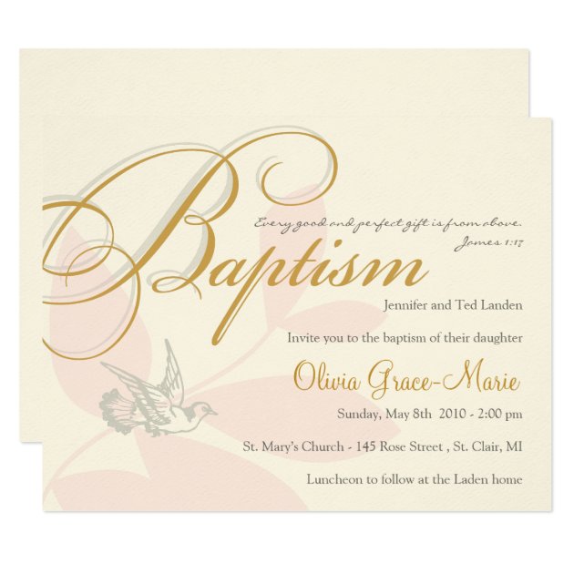 Girl Baptism Invitation