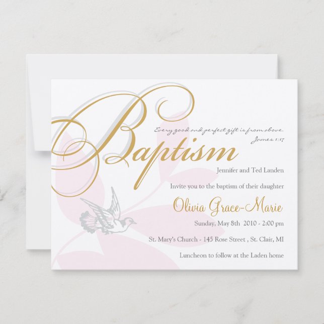 Girl Baptism Invitation (Front)