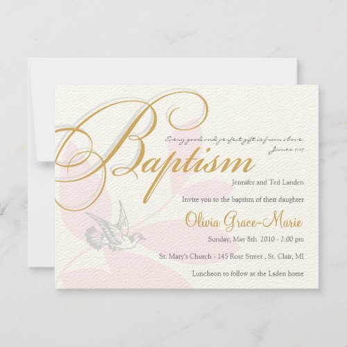 Girl Baptism Invitation