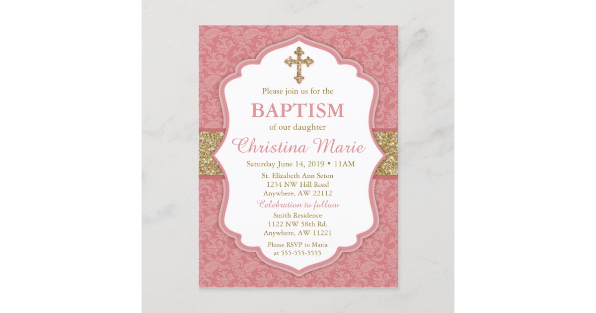 Girl Baptism Invitation | Zazzle