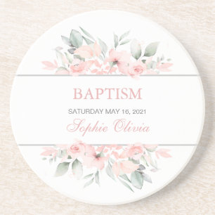 Girl Baptism Party Supplies Tableware Coasters