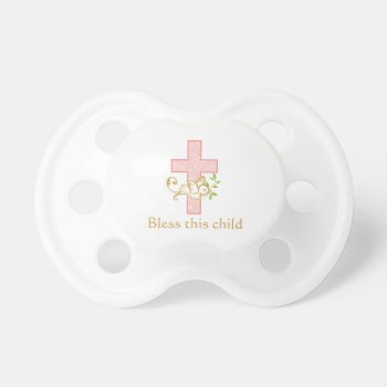 Girl Baptism | Personalized Pacifier by KeepsakeGifts at Zazzle