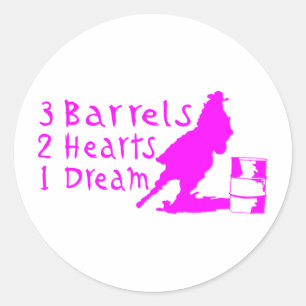 GIRL BARREL RACING CLASSIC ROUND STICKER