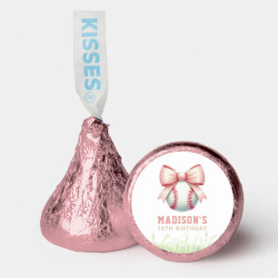 Girl Baseball Birthday Custom Hershey®'s Kisses®