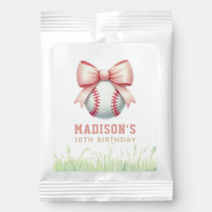 Girl Baseball Birthday Personalized Lemonade Drink Mix