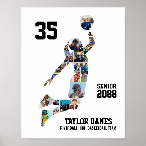 Girl Basketball Player Sports Custom Photo Collage