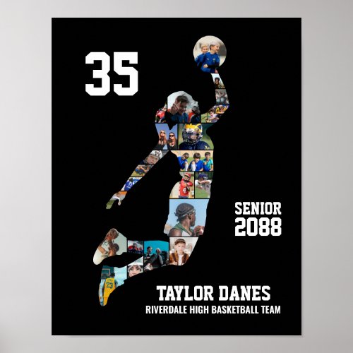 Girl Basketball Player Sports Senior Photo Collage