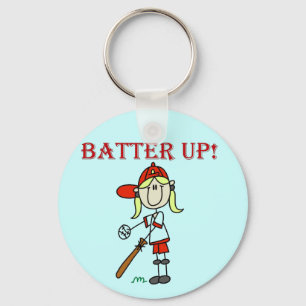 Girl Batter Up Tshirts and Gifts Keychain