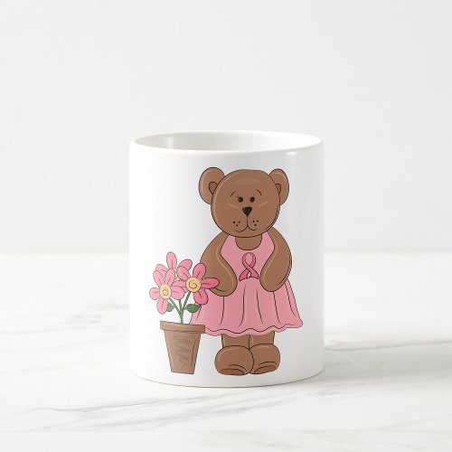 Girl Bear And Flowers Coffee Mug