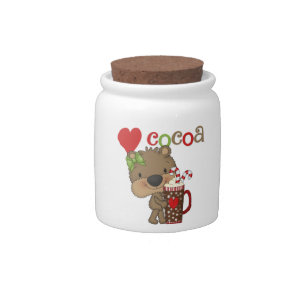 Girl Bear Cocoa Love Candy Jar