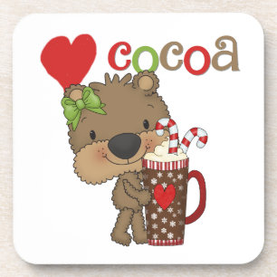 Girl Bear Cocoa Love Coaster