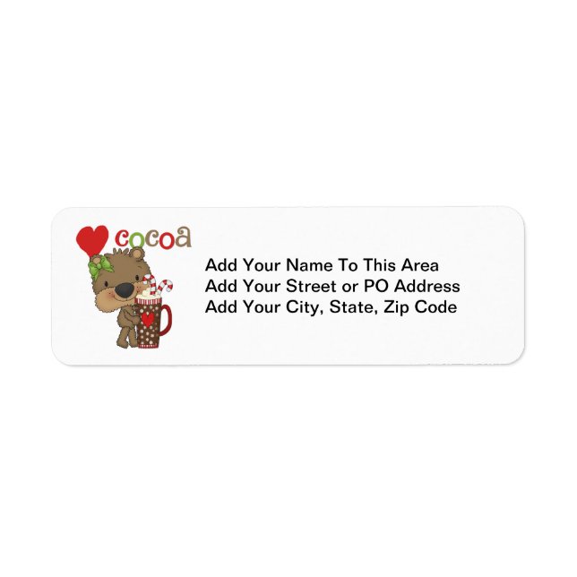 Girl Bear Cocoa Love Label (Front)