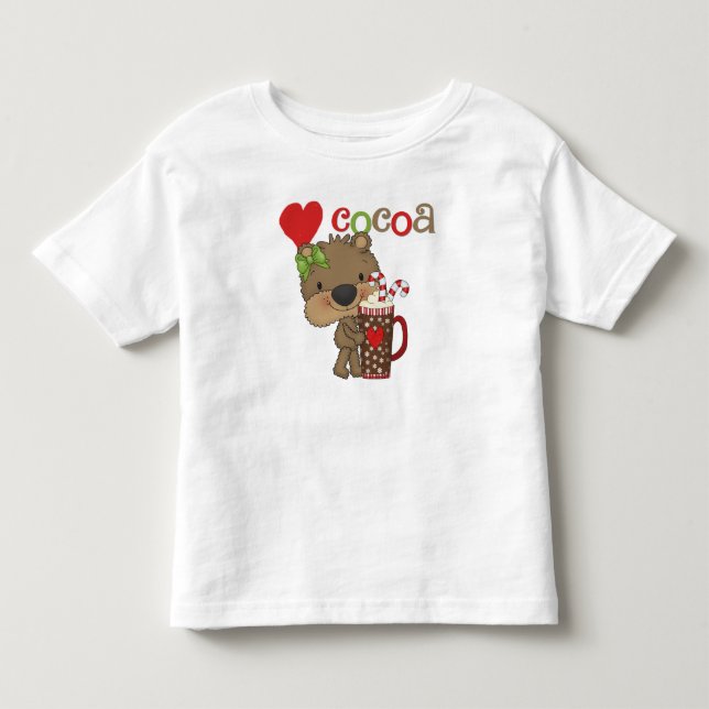Girl Bear Cocoa Love Toddler T-shirt (Front)