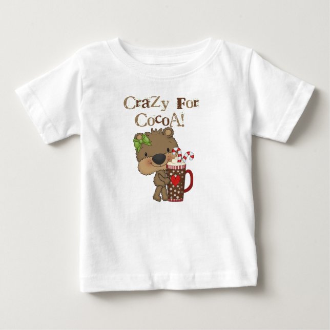 Girl Bear Crazy For Cocoa Baby T-Shirt (Front)