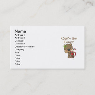 Girl Bear Crazy For Cocoa Business Card