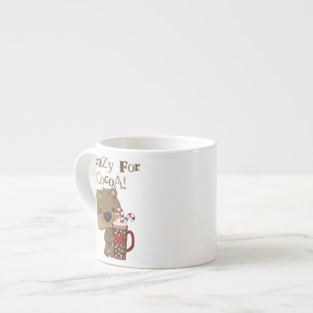 Girl Bear Crazy For Cocoa Espresso Cup (Front Left)