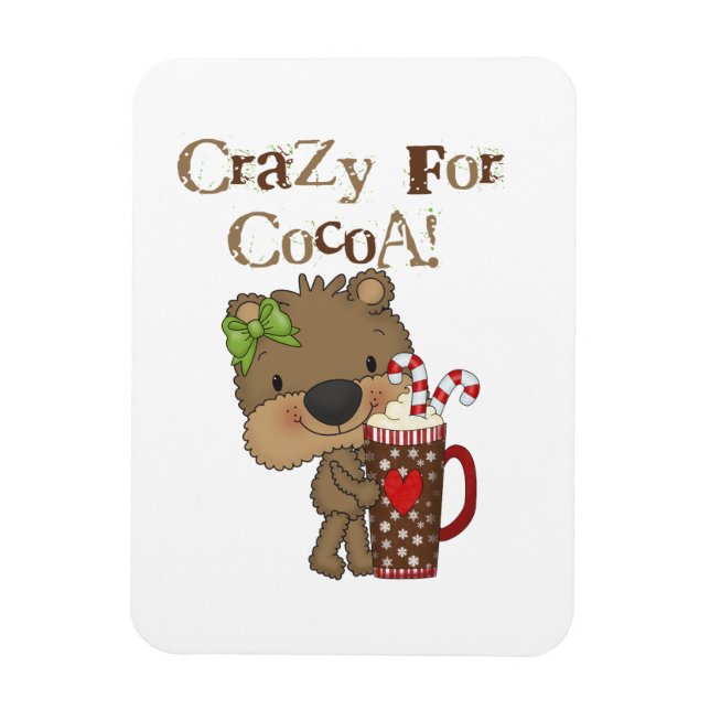 Girl Bear Crazy For Cocoa Magnet (Vertical)