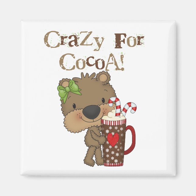 Girl Bear Crazy For Cocoa Magnet (Front)