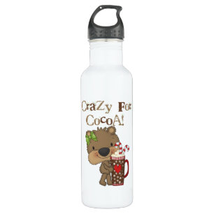 Girl Bear Crazy For Cocoa Stainless Steel Water Bottle