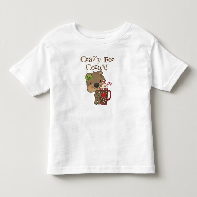 Girl Bear Crazy For Cocoa Toddler T-shirt (Front)