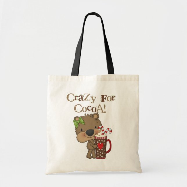 Girl Bear Crazy For Cocoa Tote Bag (Front)