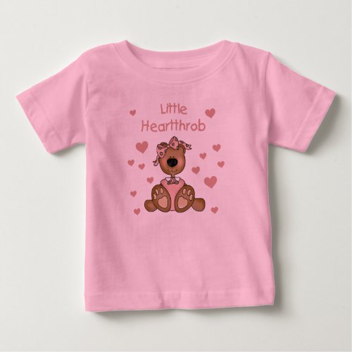 Girl Bear Little Heartthrob Baby T_Shirt