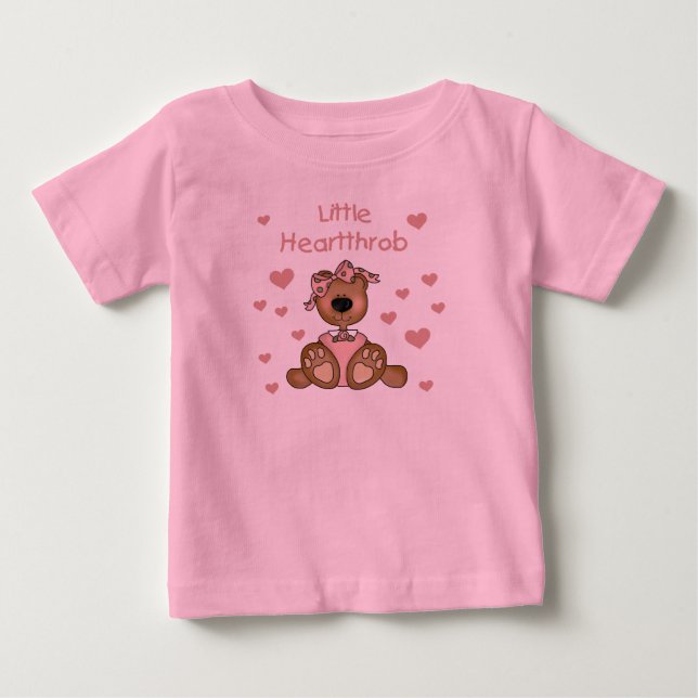 Girl Bear Little Heartthrob Baby T-Shirt (Front)