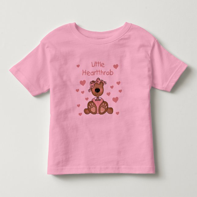 Girl Bear Little Heartthrob Toddler T-shirt (Front)