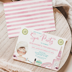 Girl Beauty Products Spa Party Birthday Invitation