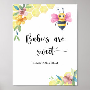 Girl Bee - babies are sweet Poster