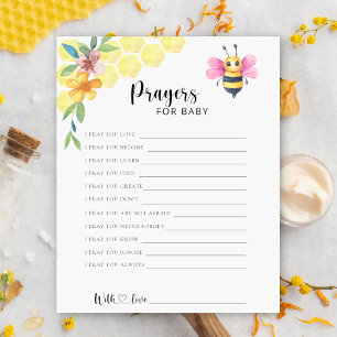 Girl Bee - Party game prayers for baby