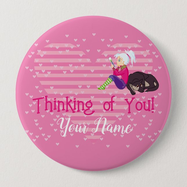 Girl Being in love Button (Front)