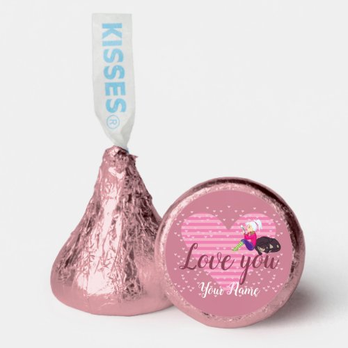 Girl Being in love Hersheys Kisses