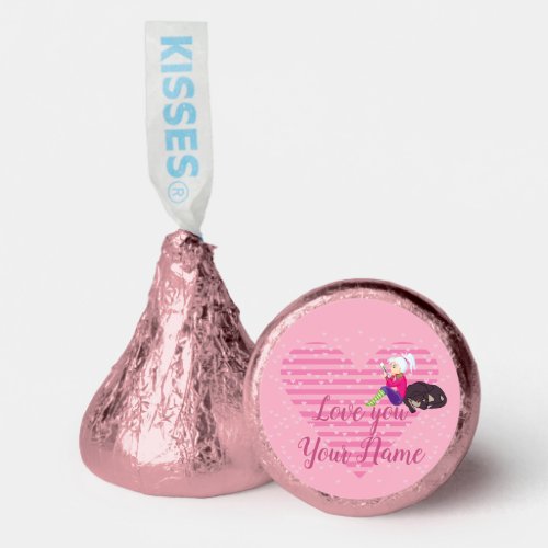 Girl Being in love Hersheys Kisses