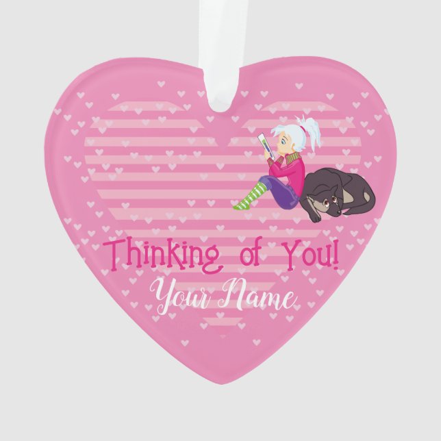 Girl Being in love Ornament (Back)