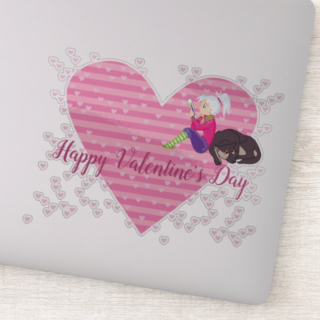 Girl Being in love  Sticker (Detail)