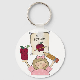 Girl Best Teacher Keychain