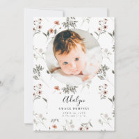 Girl Birth Announcement Card | Wildflower