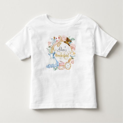 Girl birthday Alice in Wonderland Toddler T_shirt