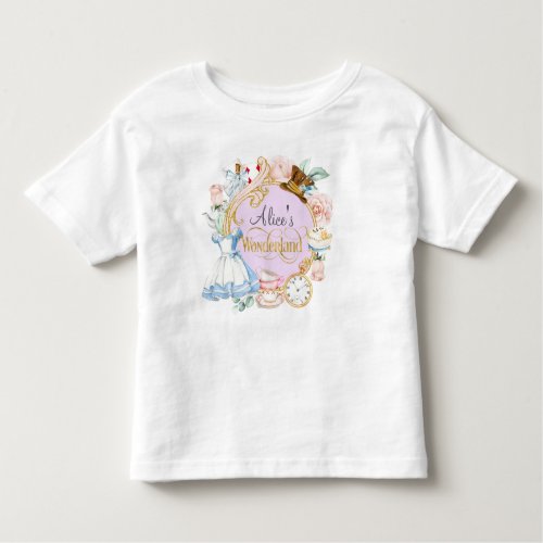 Girl birthday Alice in Wonderland Toddler T_shirt