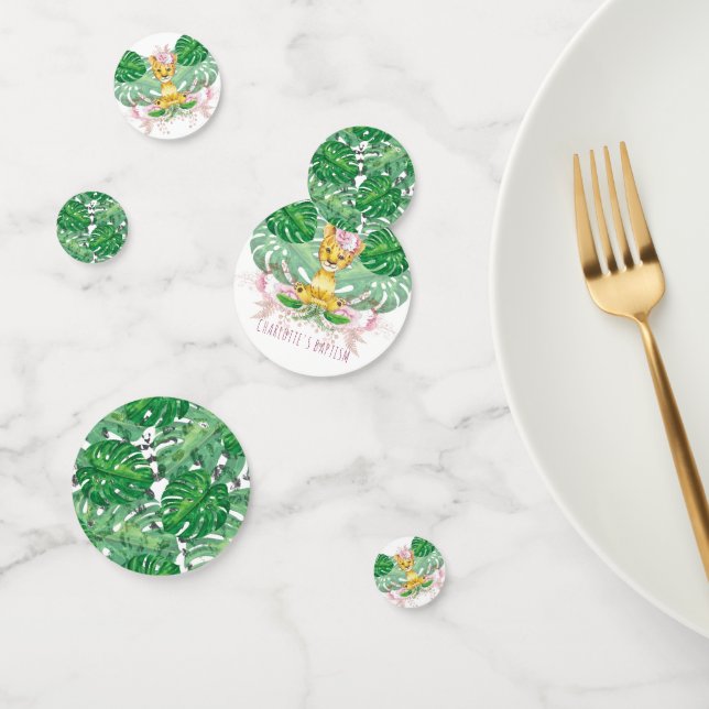 Girl Birthday I Baptism Lion Personalized Confetti (Group)