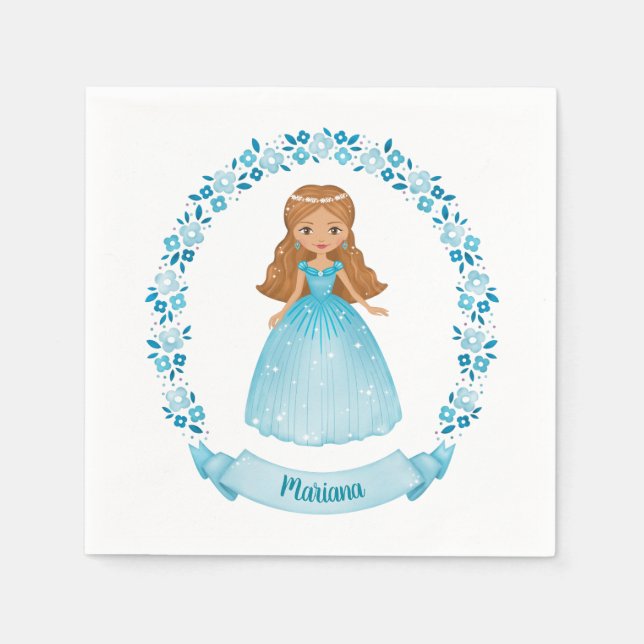 Girl Birthday Party Napkins (Front)